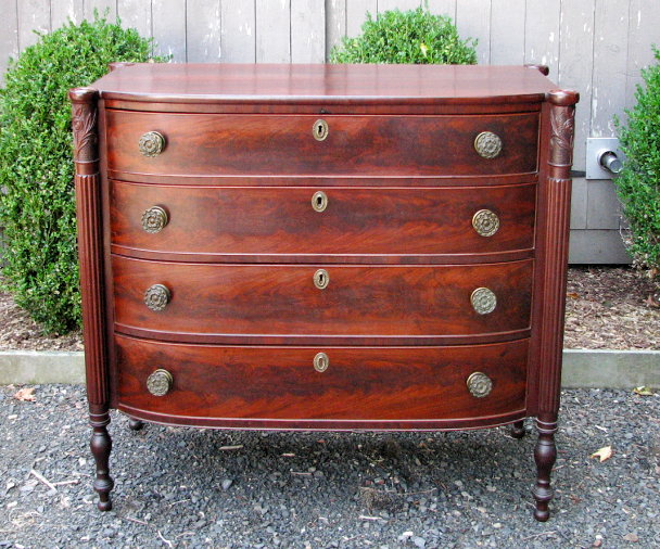 Sheraton Carved Mahogany Chest - Inv. #10102