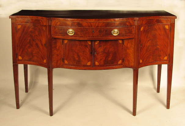 Hepplewhite Inlaid Mahogany Serpentine Sideboard - Inv. #10154