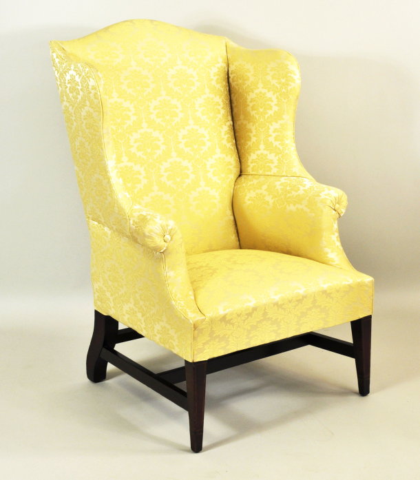 Hepplewhite Inlaid Mahogany Wing Chair - Inv. #10612