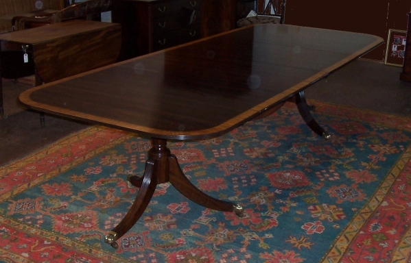 AFC Custom Sheraton 2 Pedestal Dining Table