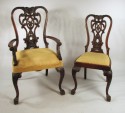 Set 12 Chippendale Style Dining Chairs - Inv. #10307