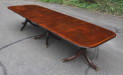 Sheraton Style Three Pedestal Dining Table - Inv. #10390