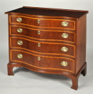 Important Federal Inlaid Cherrywood Serpentine Chest - Inv. #10577
