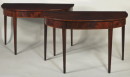 Pair Hepplewhite Inlaid Mahogany Console Tables - Inv. #7887