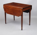 Baltimore Hepplewhite Inlaid Mahogany Pebroke Table - Inv. #9426