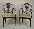 Pair Hepplewhite Arm Chairs - Inv. #9837