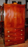 Hepplewhite Inlaid Mahogany Linen Press - Inv. #9879