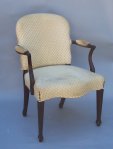 George III Upholstered Open Arm Chair - Inv. #9890