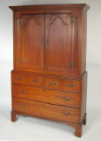 Chippendale Cherrywood Linen Press - Inv. #9934